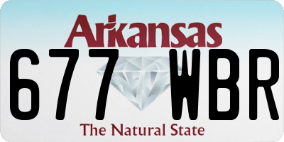 AR license plate 677WBR