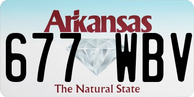 AR license plate 677WBV