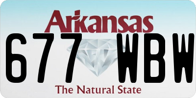 AR license plate 677WBW