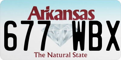 AR license plate 677WBX