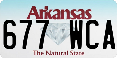 AR license plate 677WCA