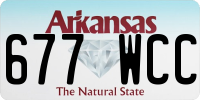 AR license plate 677WCC