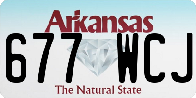 AR license plate 677WCJ
