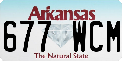 AR license plate 677WCM