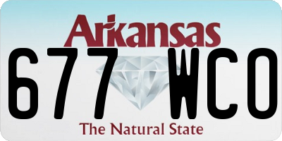 AR license plate 677WCO