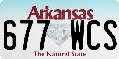 AR license plate 677WCS