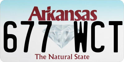 AR license plate 677WCT
