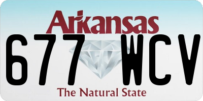 AR license plate 677WCV
