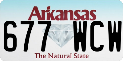 AR license plate 677WCW