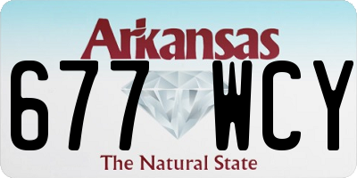AR license plate 677WCY