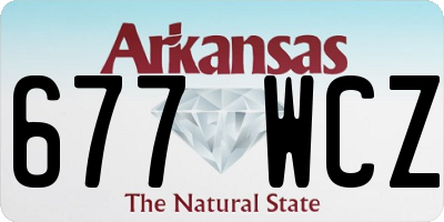 AR license plate 677WCZ