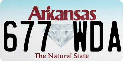 AR license plate 677WDA