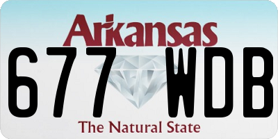 AR license plate 677WDB