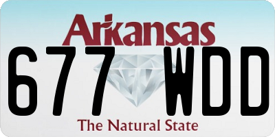 AR license plate 677WDD