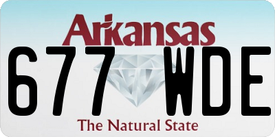 AR license plate 677WDE