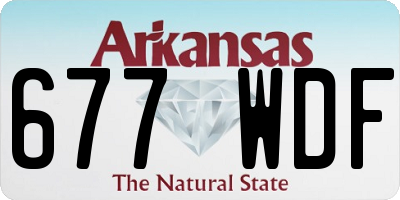 AR license plate 677WDF