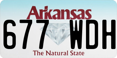 AR license plate 677WDH