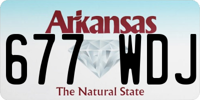 AR license plate 677WDJ
