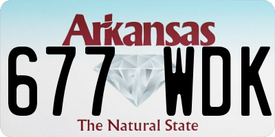 AR license plate 677WDK