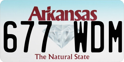 AR license plate 677WDM