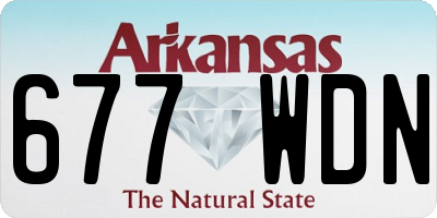 AR license plate 677WDN