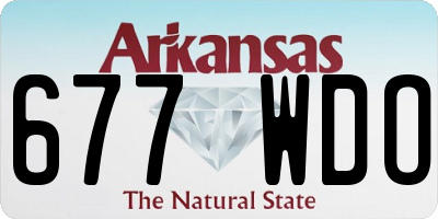 AR license plate 677WDO