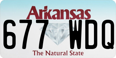AR license plate 677WDQ