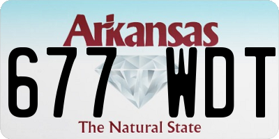 AR license plate 677WDT