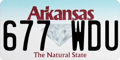 AR license plate 677WDU