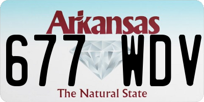 AR license plate 677WDV