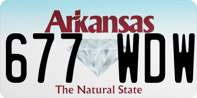 AR license plate 677WDW