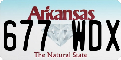 AR license plate 677WDX