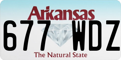 AR license plate 677WDZ