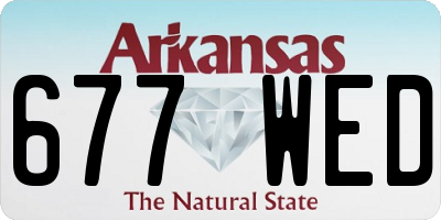 AR license plate 677WED
