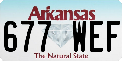 AR license plate 677WEF