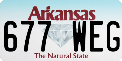 AR license plate 677WEG
