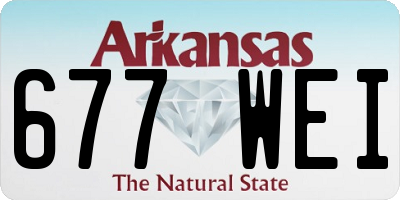 AR license plate 677WEI