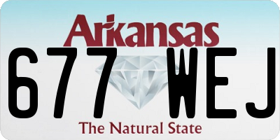 AR license plate 677WEJ
