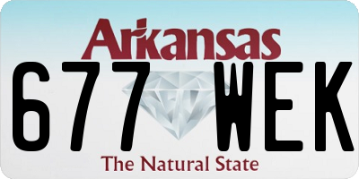 AR license plate 677WEK