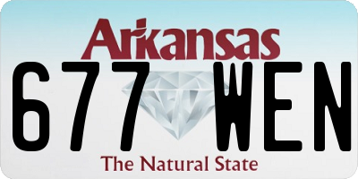 AR license plate 677WEN