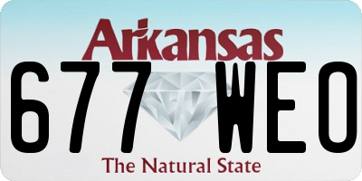 AR license plate 677WEO