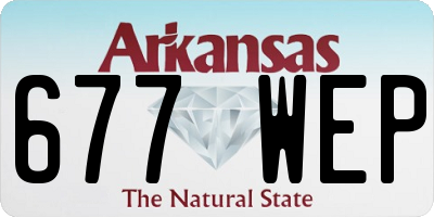 AR license plate 677WEP