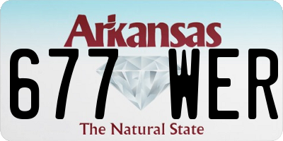 AR license plate 677WER