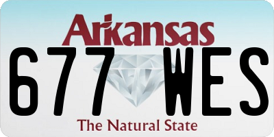 AR license plate 677WES