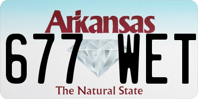 AR license plate 677WET
