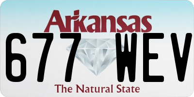 AR license plate 677WEV