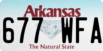 AR license plate 677WFA