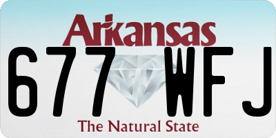 AR license plate 677WFJ