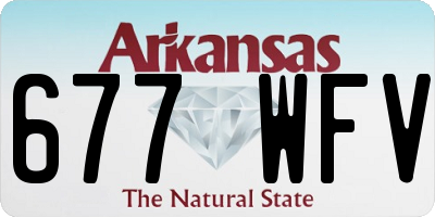 AR license plate 677WFV