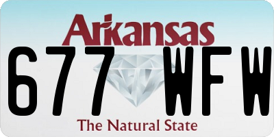 AR license plate 677WFW